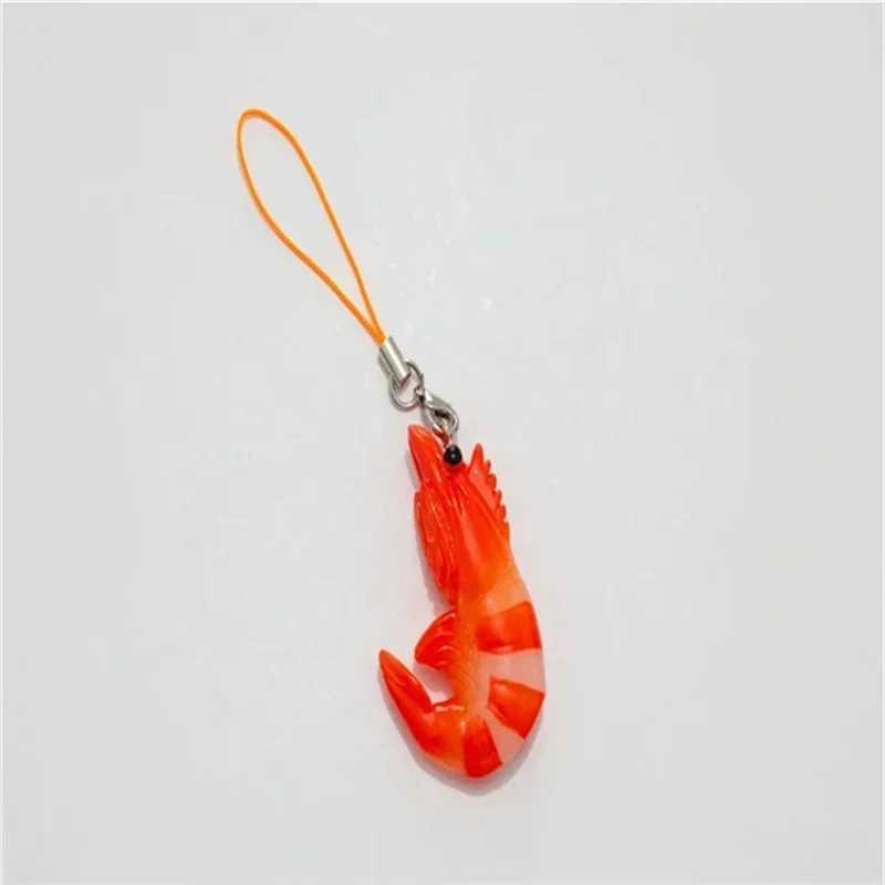 Funky Shrimp Phone Charm | Kawaii Cute Fish Animal Keychains Aesthetic Gift Food Accessory Harajuku Key chainXJ250319