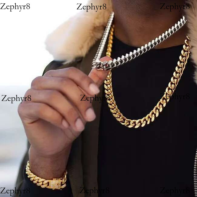 Fashion designer hip Hop Cuban vintage Miami round mill high density titanium steel chain