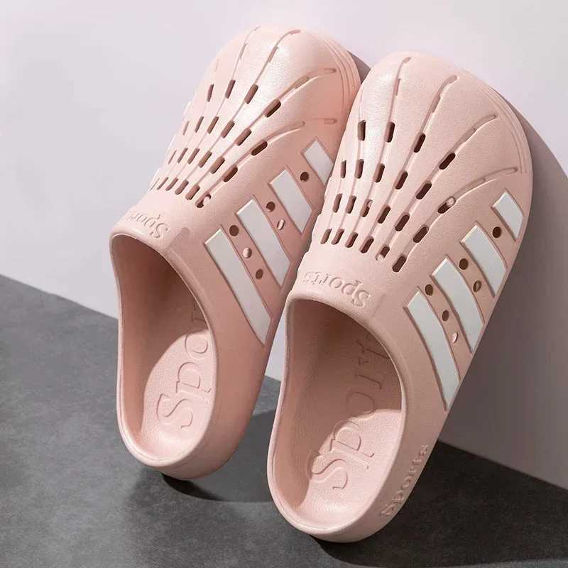 Summer mens slippers quickly dry outdoor beach sandals platform soft slippers comfortable N-Slip couple indoor shoes Y250320