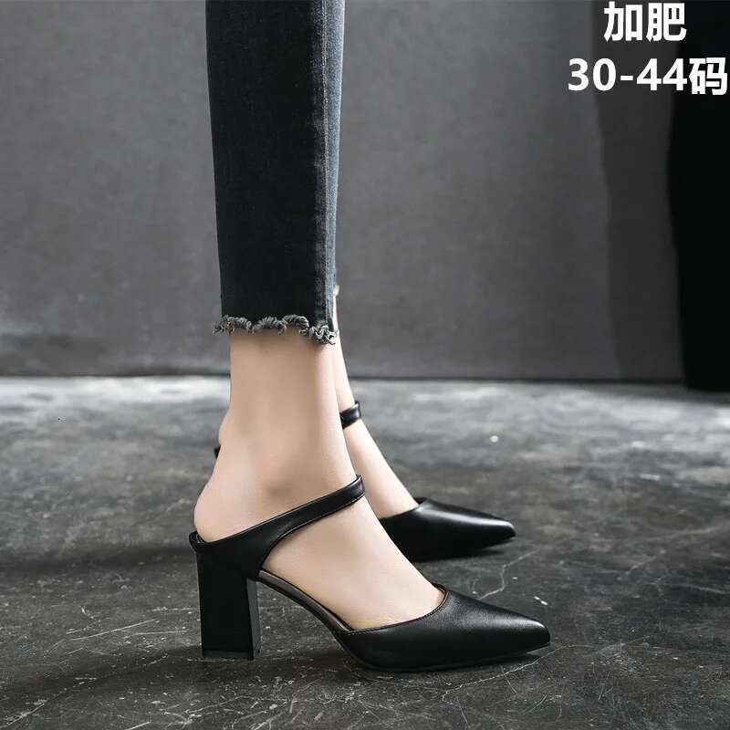 Wedge Heels Pointed Chunky High Heels Small Size Women Summer Sandal Female Block Heel Shoes Ladies Sandals