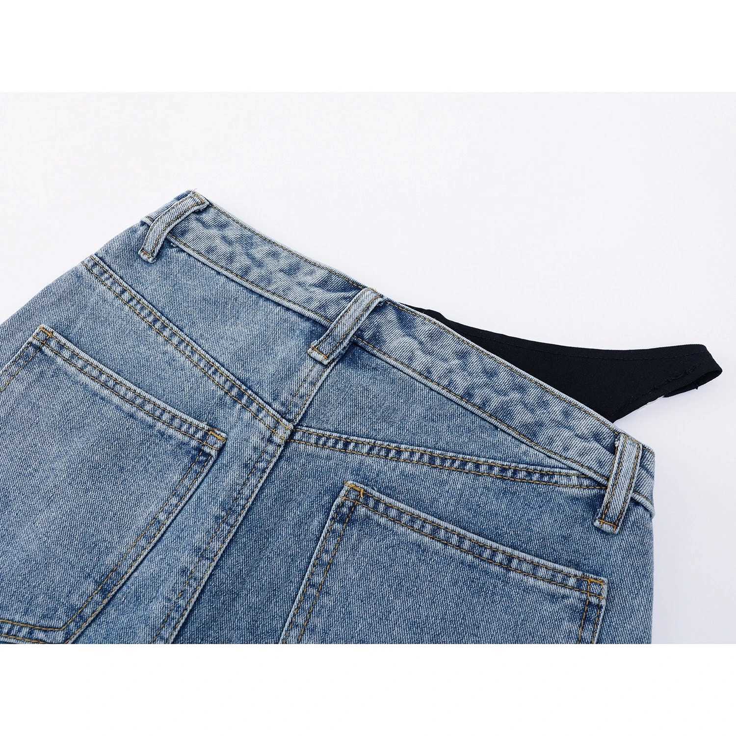 Letter Luxury Brand Design Fe Two Pieces Denim Short Mini Skirt For Women Sexy Fashion Y2k Minifalda DressXJ250320