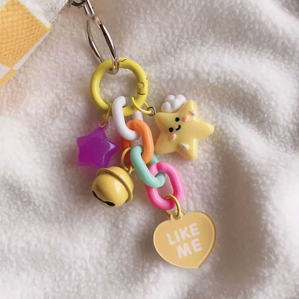 2024 Cute Cloud Star Keychain Creative Cartoon Pentagram Keychain Jewelry Accessories Mobile Bag DecorationXJ250319