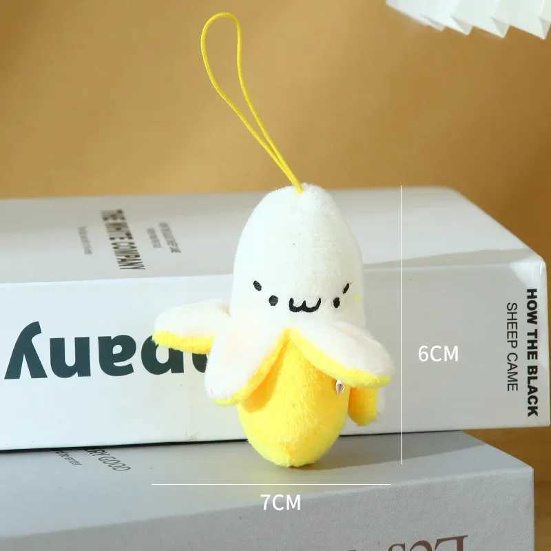 Creative Plush Banana Keychain Cute Little Fruit Doll Pendant Keychain Girl Packaging Decoration Student Books Accessories GiftXJ250319