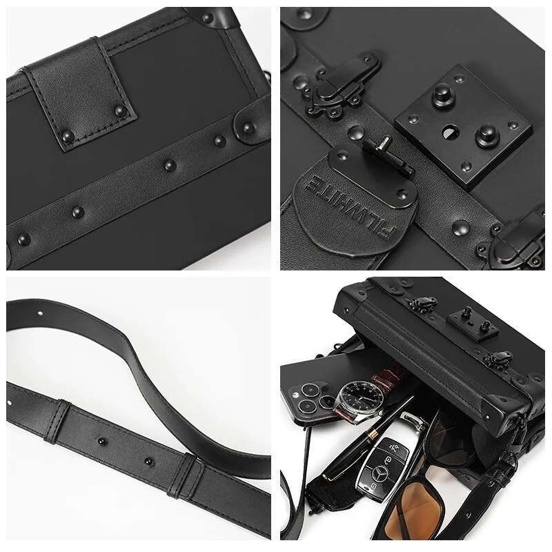 Men Brand Design Square Box Men's Crossbody Bags Shoulder Messenger Bag Mobile Phone Handbags Satchels