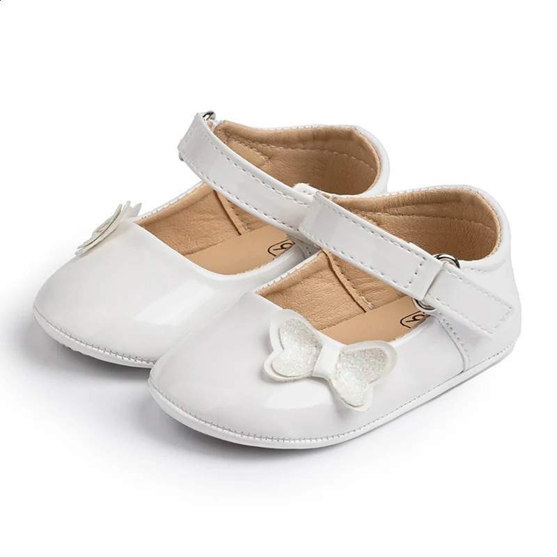 Adorable Baby Girl Mary Jane Shoes with Soft Soles and Bow Detail for borns and Toddlers - Casual Walking Flats 250319