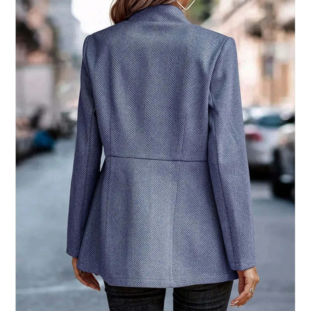 Long sleeved womens set casual cardigan wool sweater polyester jacket Casaco 250314