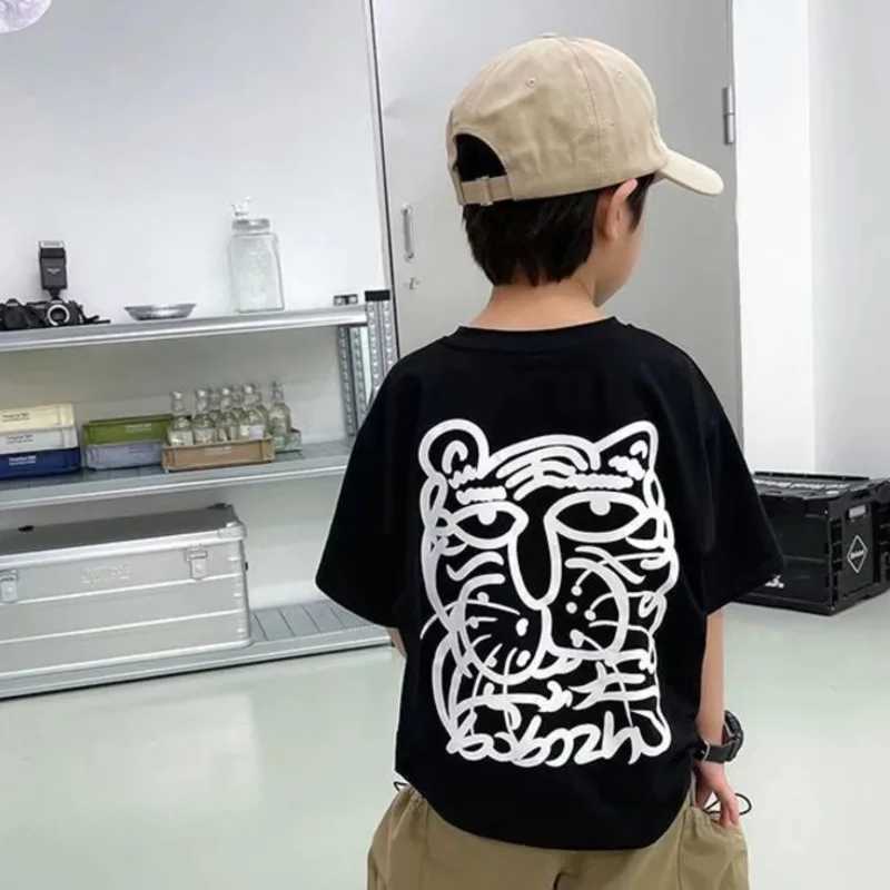 High School Children Summer Cotton Trendy Boys Cute Baby Clothing Printed Casual Shorts Top Baby Clothing 7-14 Years OldT250321