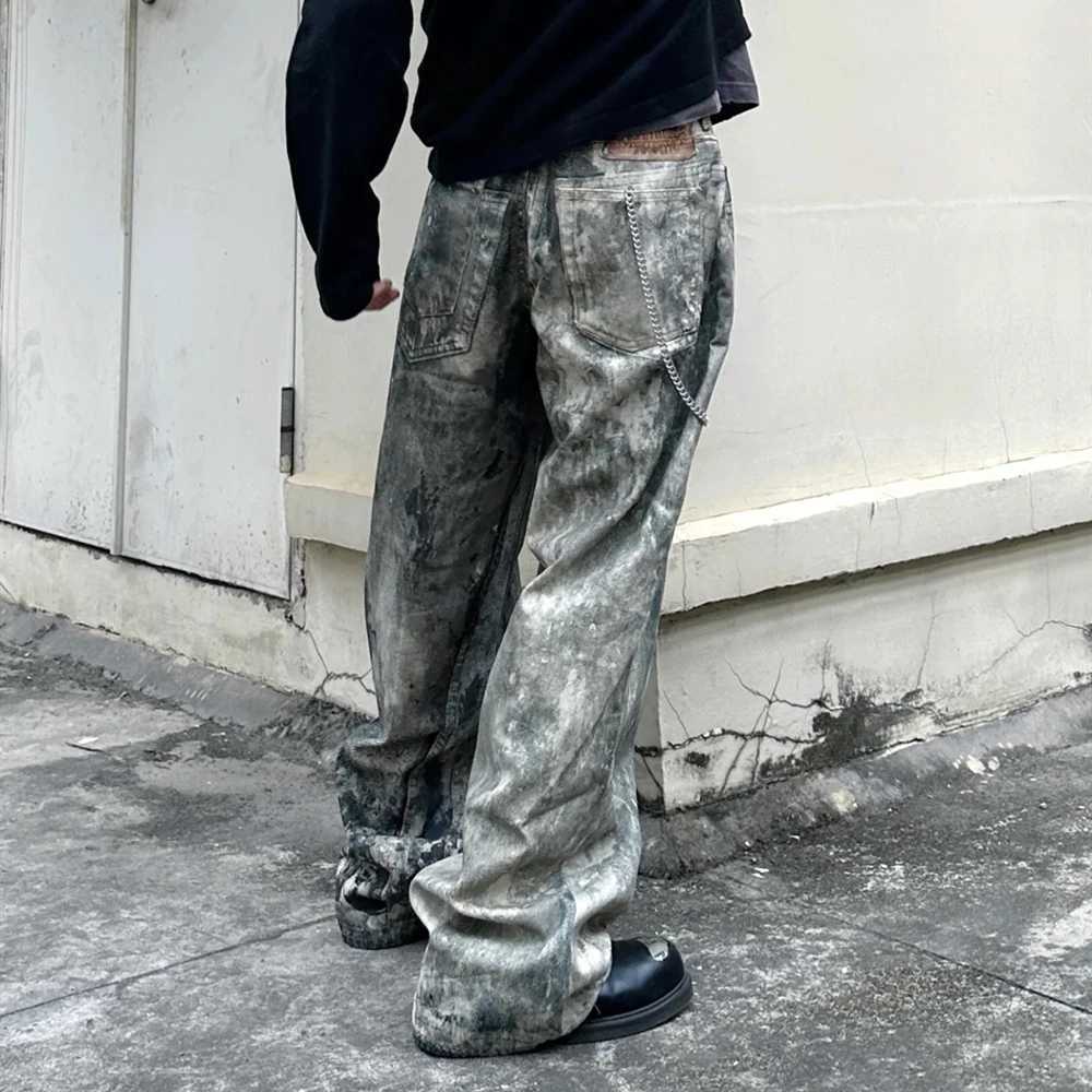 Frog Drift American Style Best Quality Retro Jeans Casual Hip Hop Loose Oversized Pants Mens TrousersT250319