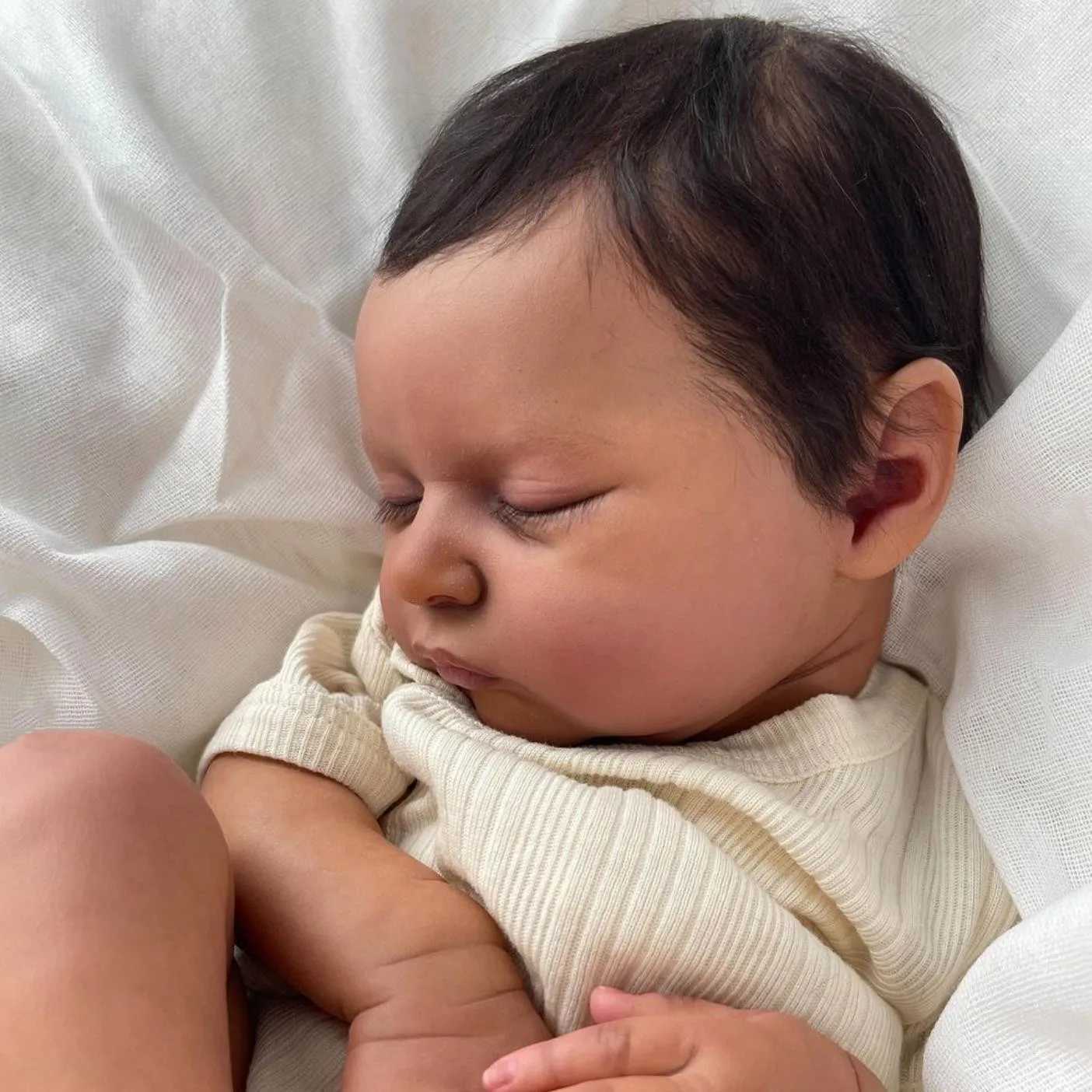 50cm soft silicone sleep regeneration black baby art doll toy girl 20 inches like real cloth body doll birthday gift W250320