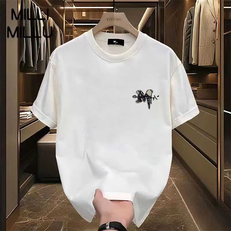 2024 Summer Cotton Ted Brand Full Match T-shirt Printed Short Sleeve Trendy Mens Loose Collar TopT250319