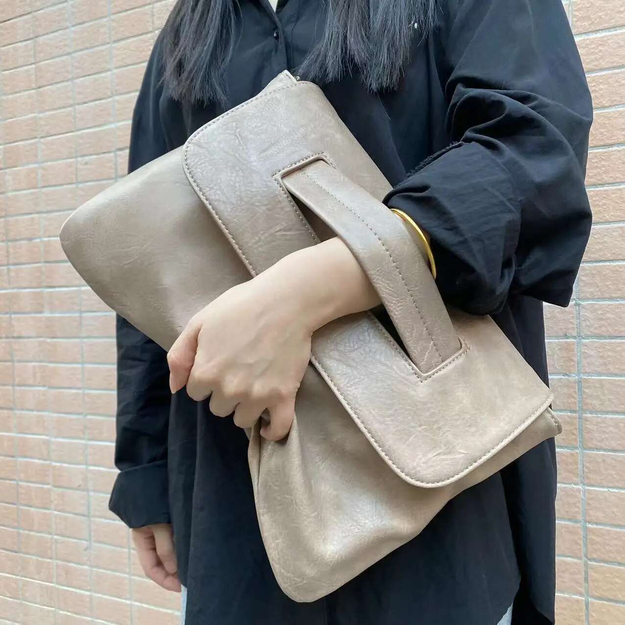 Women Clutches PU Leather Crossbody Bags For Female Shoulder Messenger Bag Laptop For Book Pouch Bag Big Ladies Handbag