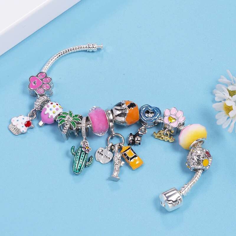 New Fashion Charm Bracelets Fits DIY Colorful Ice Cream Beads Bracelet Bangles For Women Bijoux Pulseras Jewelry Gift Wholesale