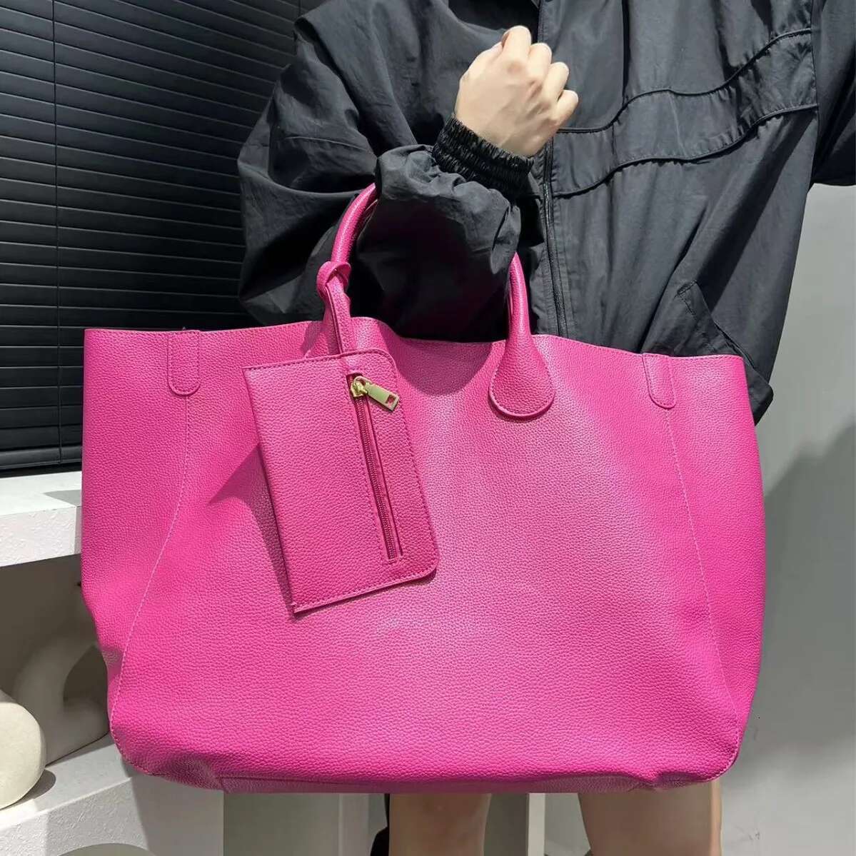 Soft Leather Tote Bags For Women Large Capacity Designer 2025 New Trendy Shopping Korean Version Handbag Women's Bag