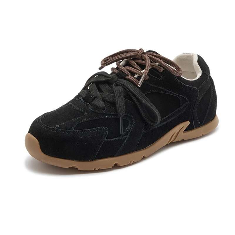2025 With Box Designer shoes sneakers DIMANYU, women's natural leather Gump shoes, retro lace sneakers, women's everyday non-slip women'