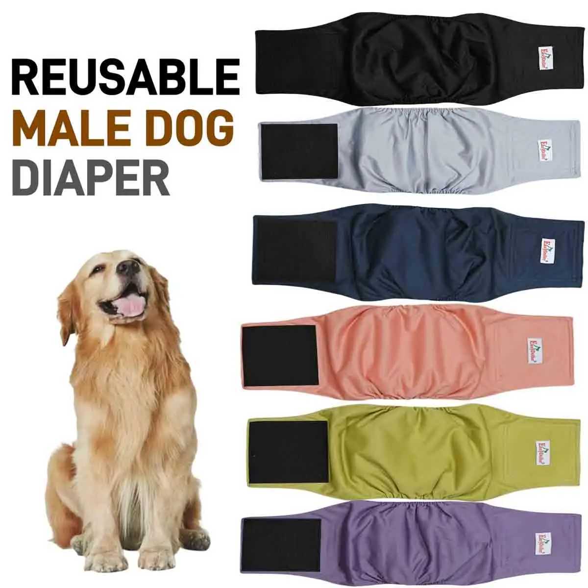 1 piece of washable mens dog diaper reusable pet hygiene underwear nap abdomen with packaging diaper absorbent leak proof dog diaper Y250320