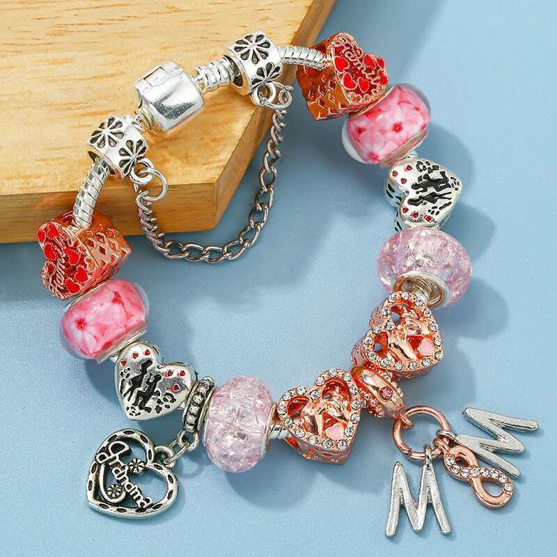 2024 New Trendy Charm Bracelet With Daughter & Mother Bracelets Bangle For Women Men Mother Jewelry Gift Dropshipping