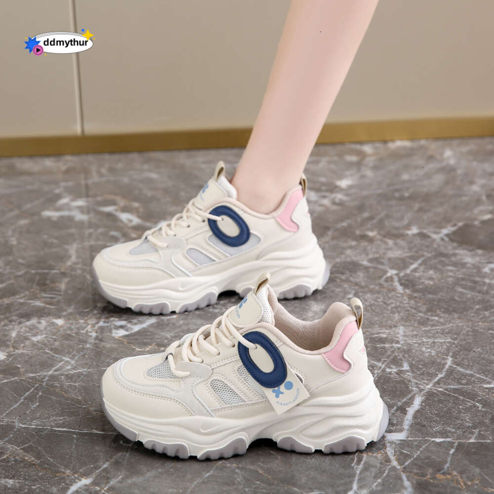 CRLAYDK Fashion Women's Cute Chunky Sneakers Lace Up Platform Walking Height Increase Casual Dad Shoes Sports Trainers Tennis ddmythur