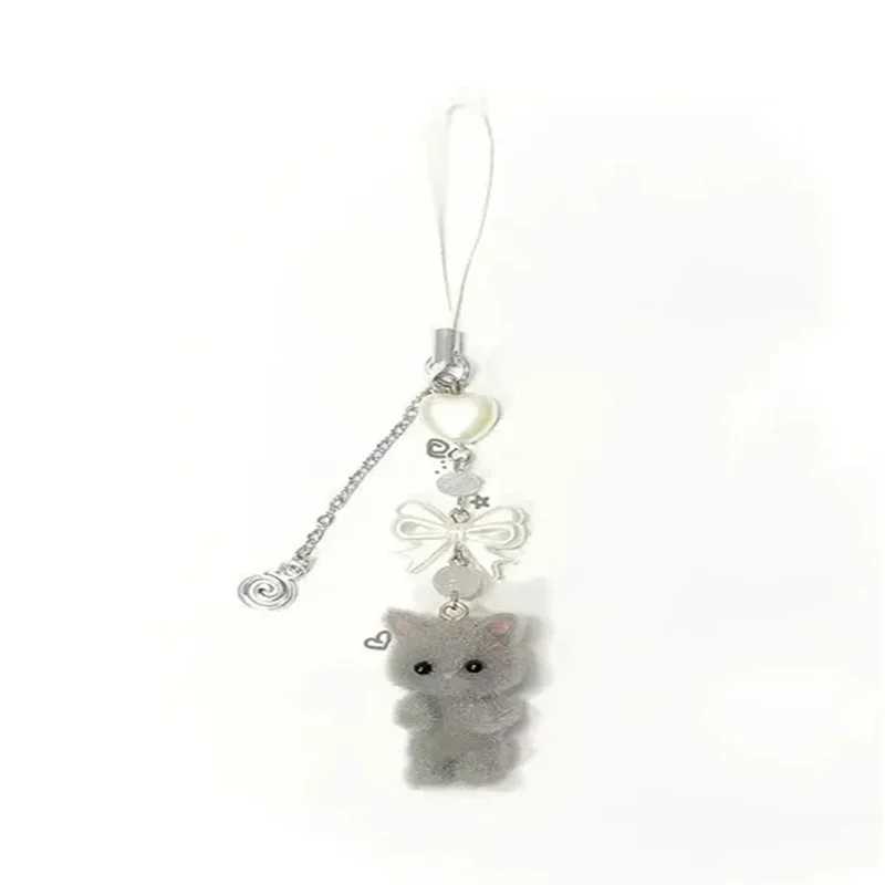 Baby calico critters matching phone charm cottage core cute kitten keychain y2k handmadeXJ250319