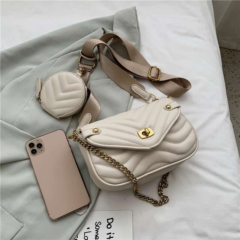 Crossbody For Women New Purse And Handbag Female Travel PU Leather Shoulder Ladies Brand Designer Chain Bag Small