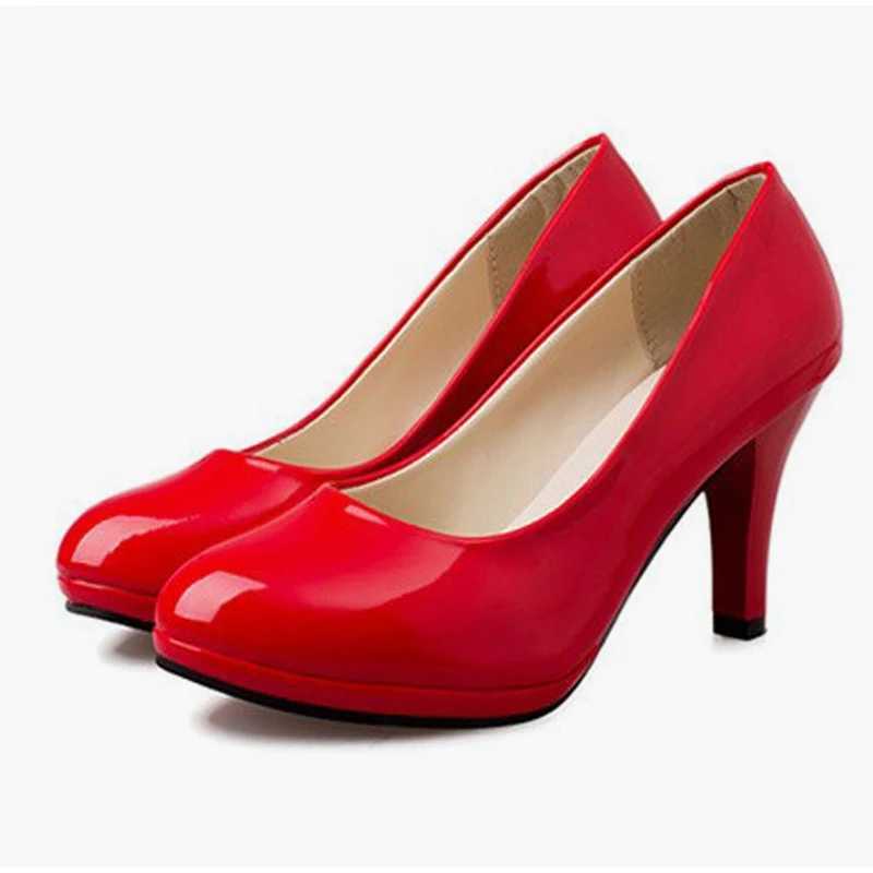 Plus Size 34 -42 Super High Women Shoes Pointed Toe Pumps Dress High Heels Boat Wedding Shoes Increase Waterproof PlatformC250319