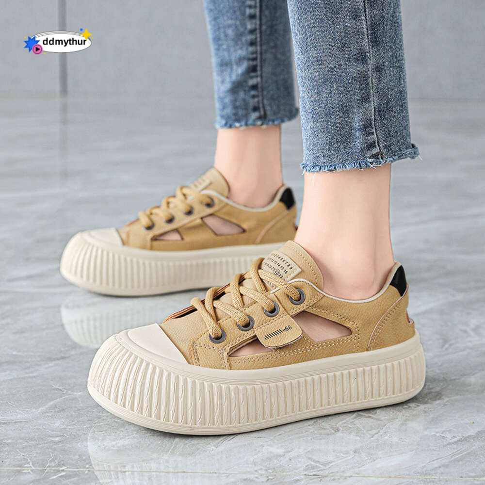 CRLAYDK 2024 Summer New Women's Hollow Out Shoes Platform Sneakers Casual Walking Loafers Low Top Fashion Skateboarding Student ddmythur