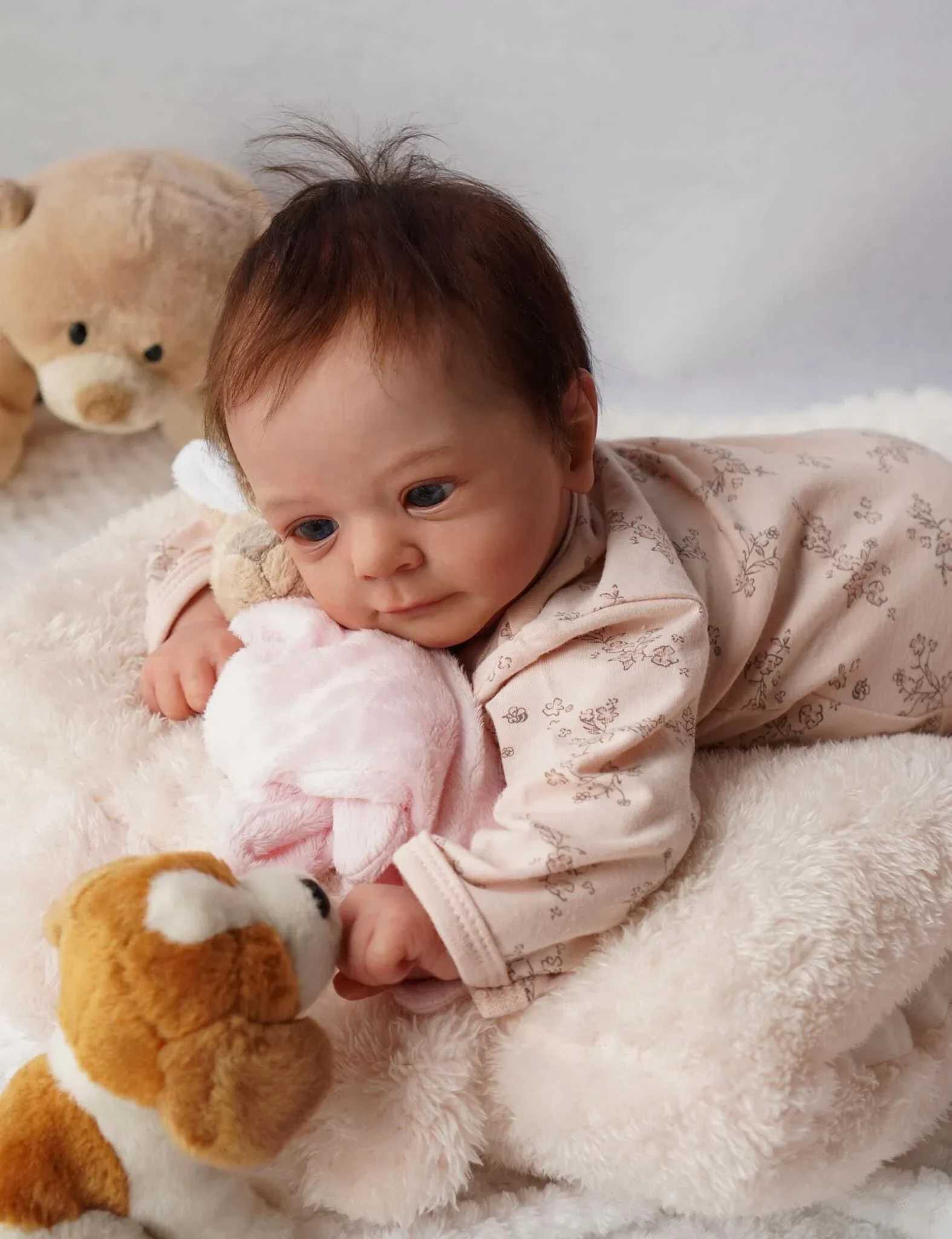 49CM Full Body Silicone Vinyl Newborn Baby Dolls Reborn Felicia Doll Hand Paint with Genesis High Quality 3D skin Tone W250320