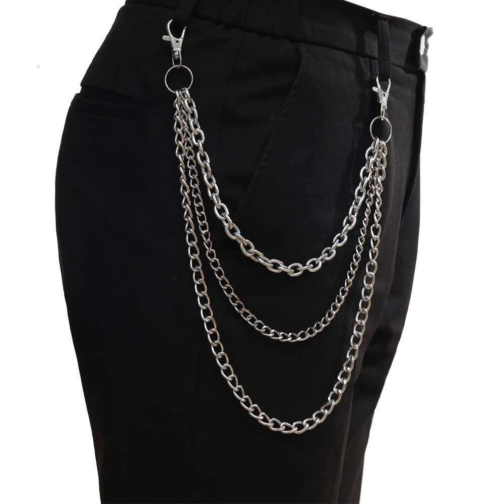 Punk Chain On The Jeans Pants Women Men Keychain Chains For Pants Hipster E Girl Boy Clothing Accessories 250320