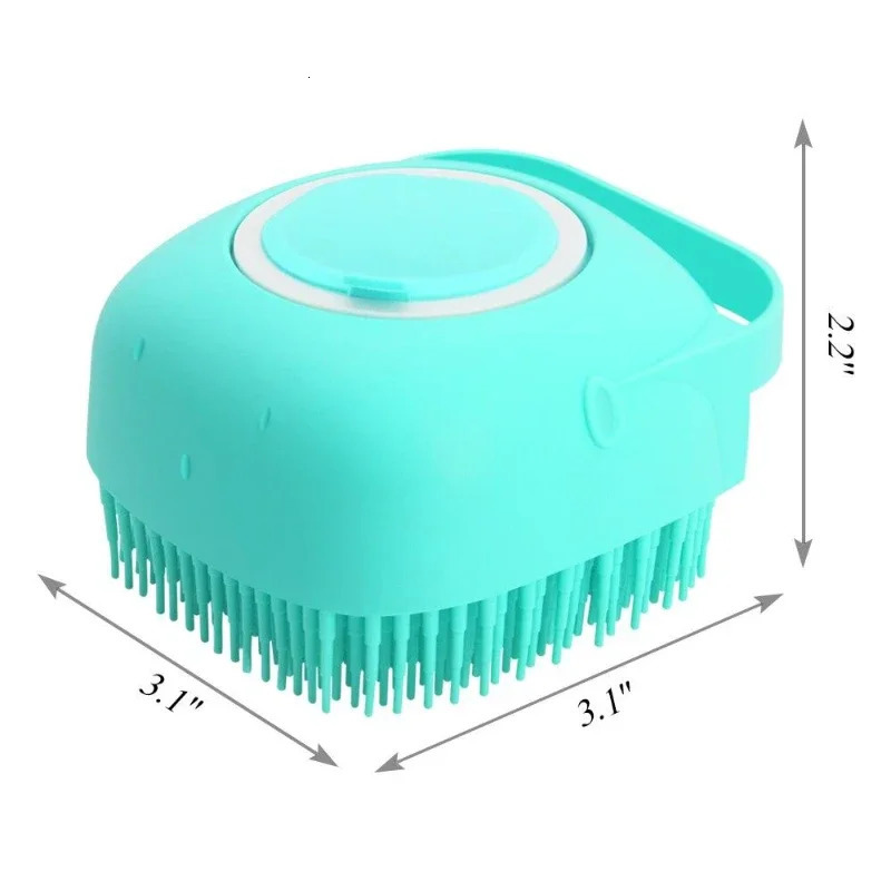 Pet dog shampoo brush 27oz 80ml cat massage comb beauty washer bathroom short hair soft silicone rubber 250318