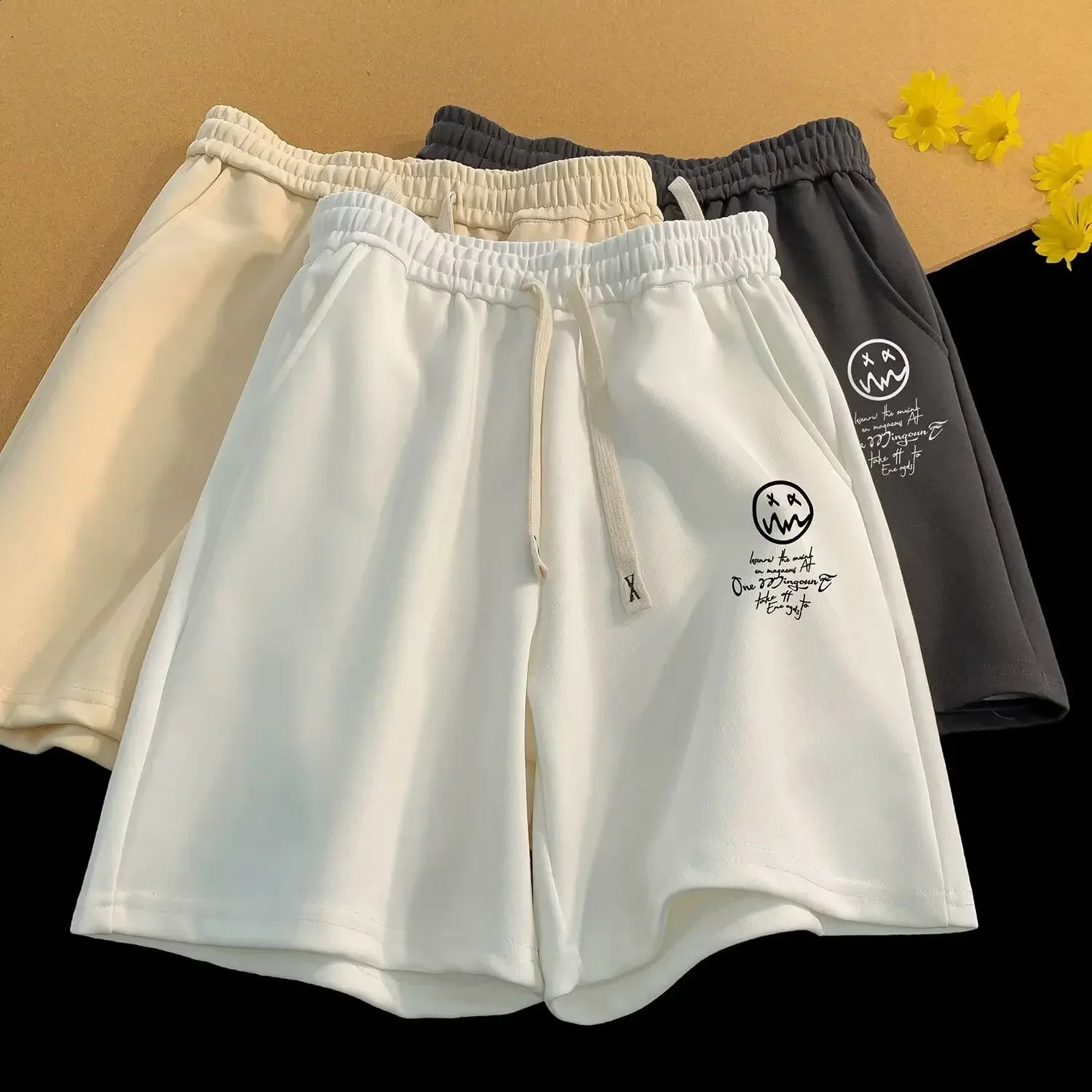 M8XL Oversized Shorts Men Thin Casual Wide Leg Versatile Trend Loose Sports for 250312