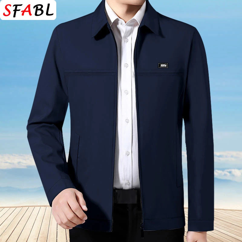 Loose casual business mens jacket formal social solid color y office dress spring and autumn styles 250317
