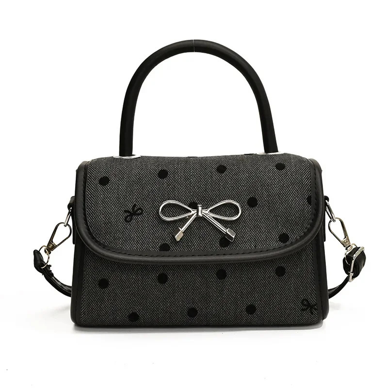 Fashion Bow Womens Top Handbag Small Square Pu Womens Shoulder Cross Body Bag Autumn Womens Handbag Clutch Wallet 250318