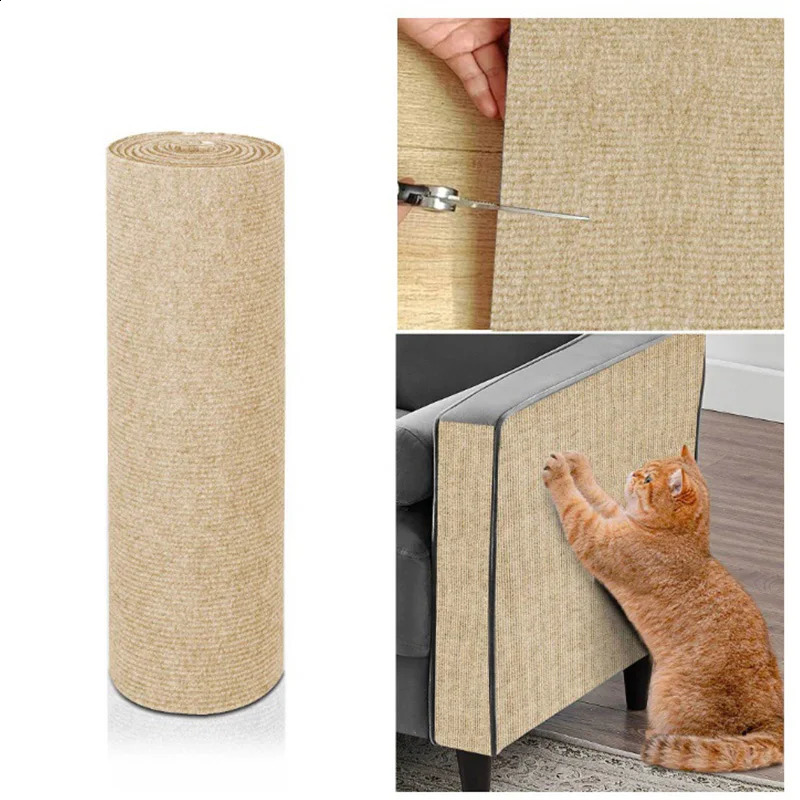 Cat scratch pad with selfadhesive decoration cat carpet after scratching anti sofa furniture protector 250312
