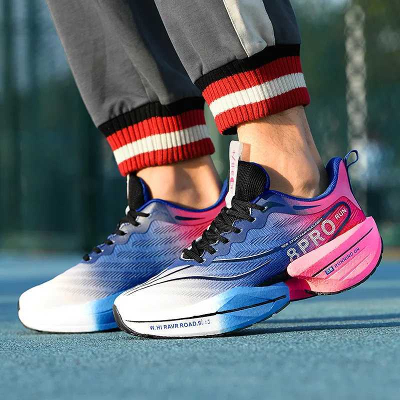 Mens Sports Shoes Racing Carbon Plate Marathon Sneakers Light Cfortable Athletic Running Shoes Tennis Cross Training Shoes Y250320