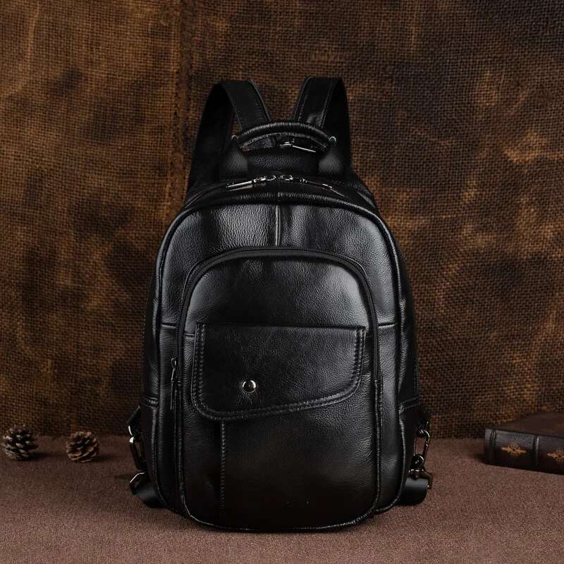 MOTAORA Men's Retro Mini Backpack 2025 New Genuine Leather Multifunctional Backpacks For Men Vintage Handmade Male Chest Bags