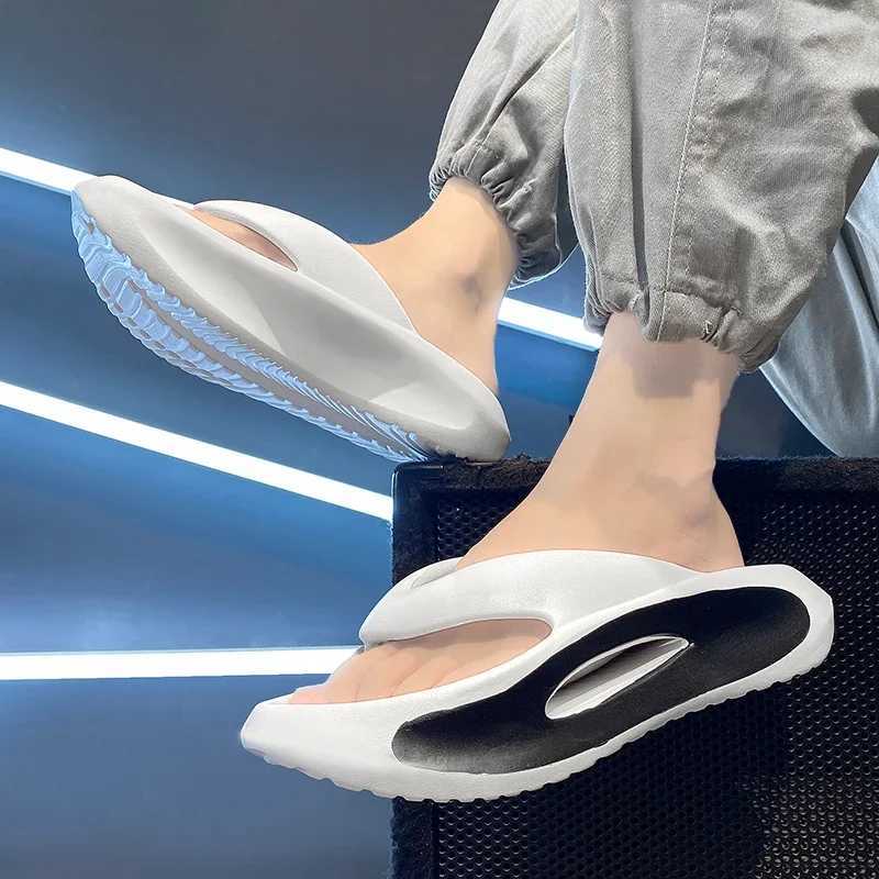 Smile Pop Summer Mens Slippers Soft EVA Cloud Flip-flops for Men Summer Outdoor Fi Casual Sandals N-slip Beach Shoes Y250320