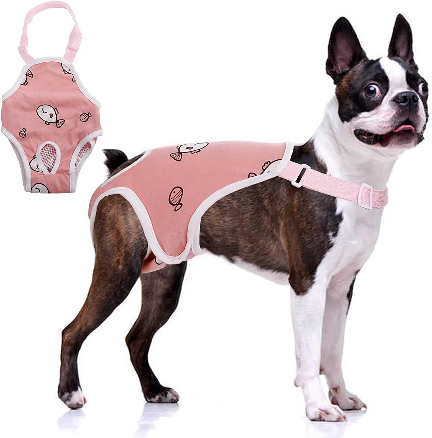 Dog diapers with hangers sanitary pants for pets adjustable comfortable underwear for women Y250320