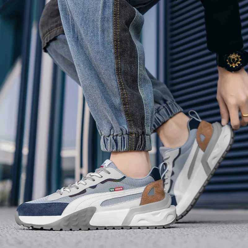 Mens running shoes mesh breathable casual shoes fashionable short and chubby sports shoes mens outdoor sports tennis shoesW250320