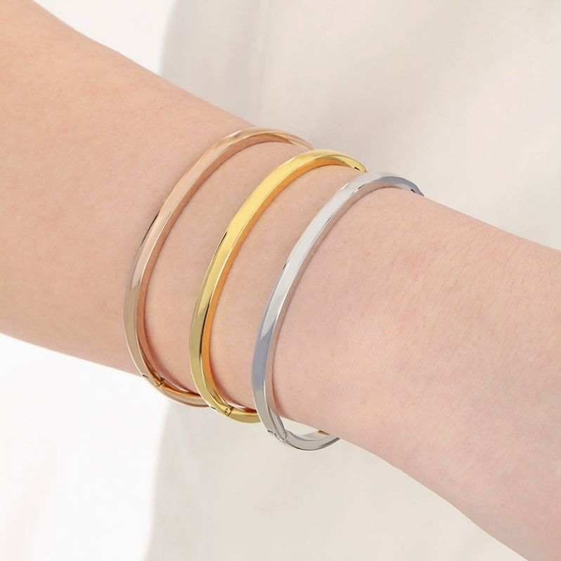 Unisex Stainless Steel Bracelet with Gold and Silver Charms - Ideal Couples Jewelry Gift for Weddings & Parties