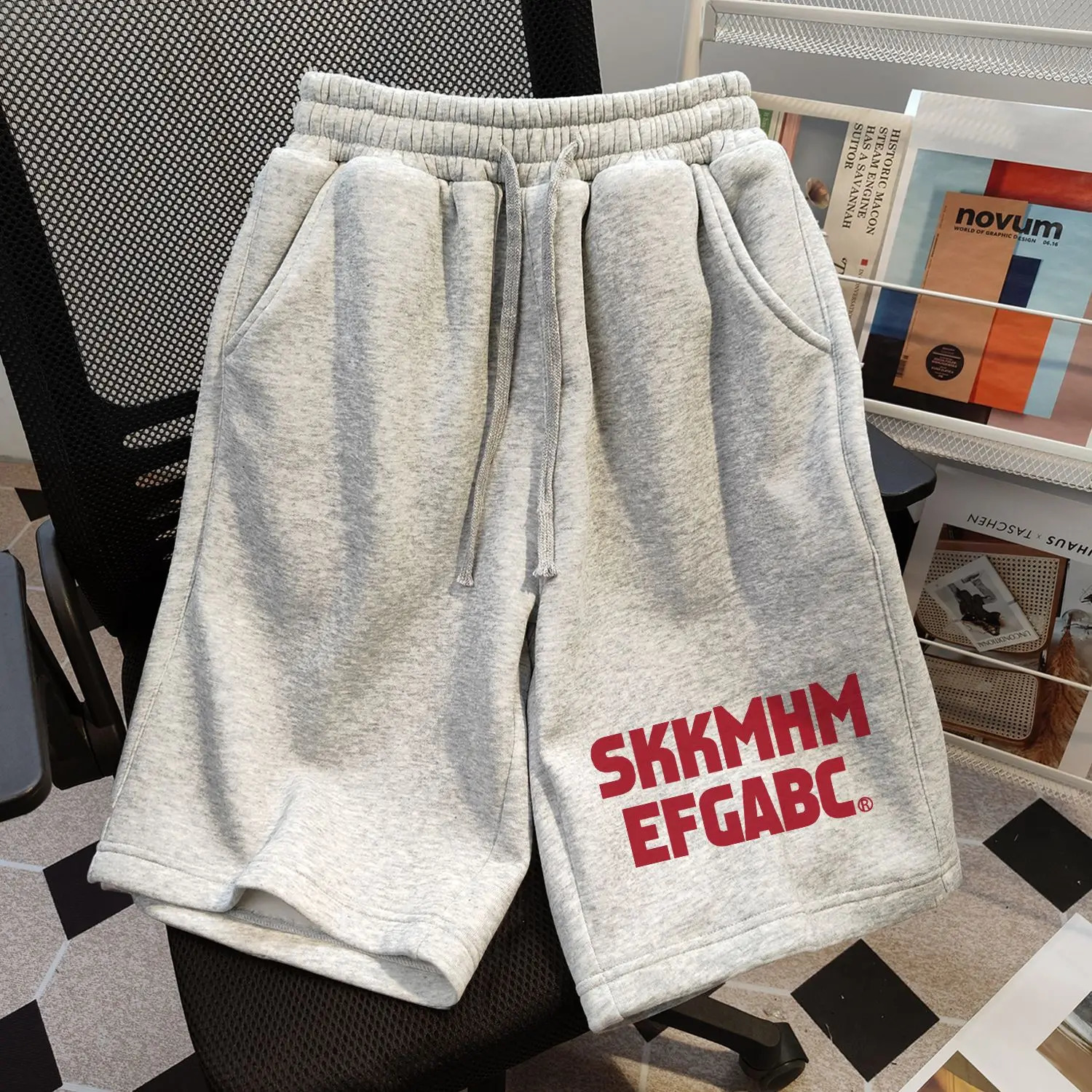 Summer Mens Casual Short Pants Printing Solid Elastic Waist Jogging Slim Shorts Holiday Breathable Baggy Oversized Trousers 250312