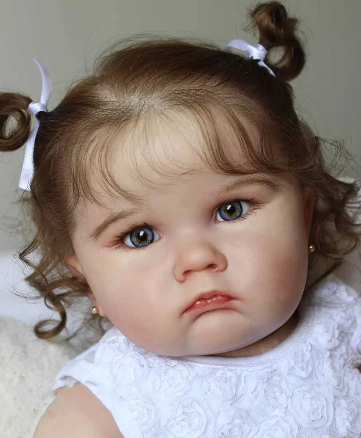 BZDOLL Realistic 60cm 24 inch soft silicone regenerated baby doll with 3D spray painted skin and handmade Vascular Vein for girls birthday gift W25032