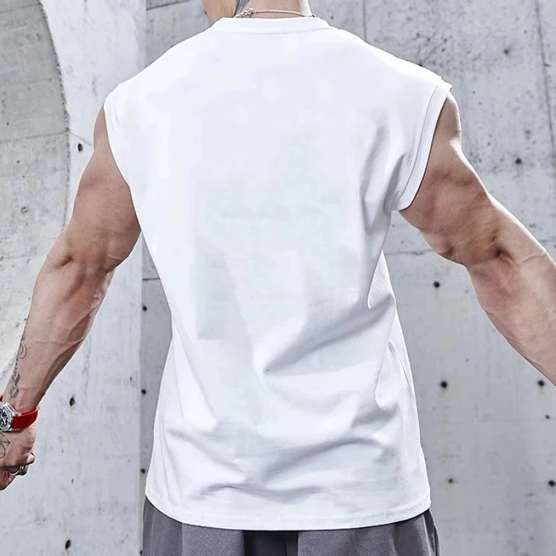 Bodybuilding Sports Tank Tops Men Gyms Fitness Workout Sleeveless Shirt Male Summer Loose Undershirt Running men Vest 250320