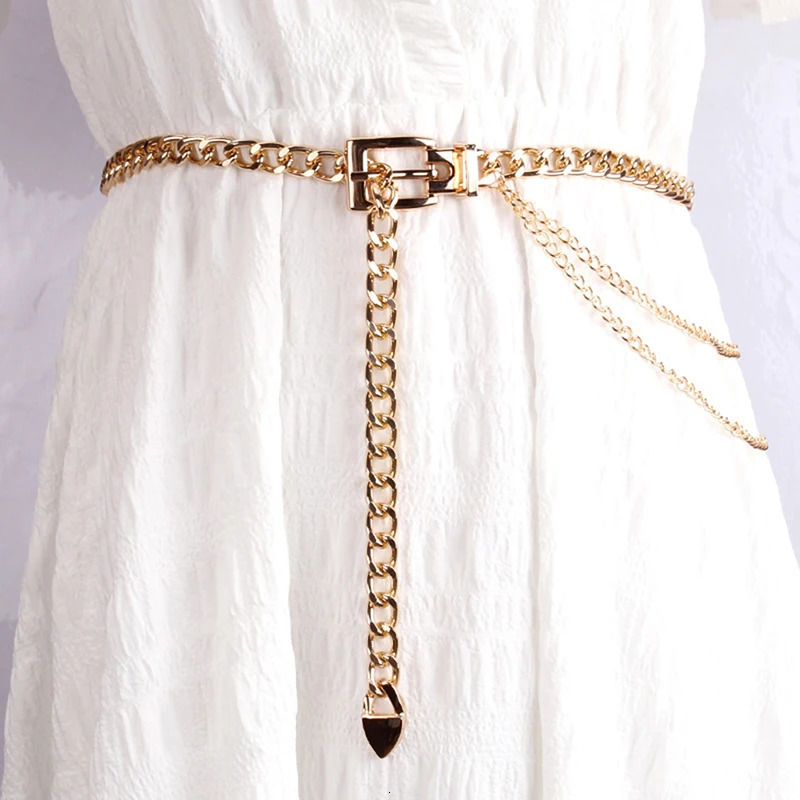 Multi Layer Metal Chain Belts Women Waistbands Long Tassel Waist Chain Dress Jeans Belts Lady Waistband Belts Women Body Chain 250320