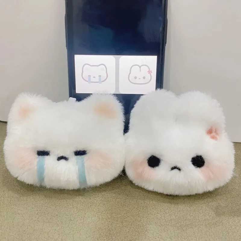 Soft furry rabbit keychain womens fur kitten bag charm childrens toy keychain animal keychain couple giftXJ250319