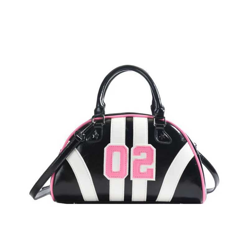 2024 New Korean Fashion Splicing Womens Casual One Shoulder Pillow Bag Y250319