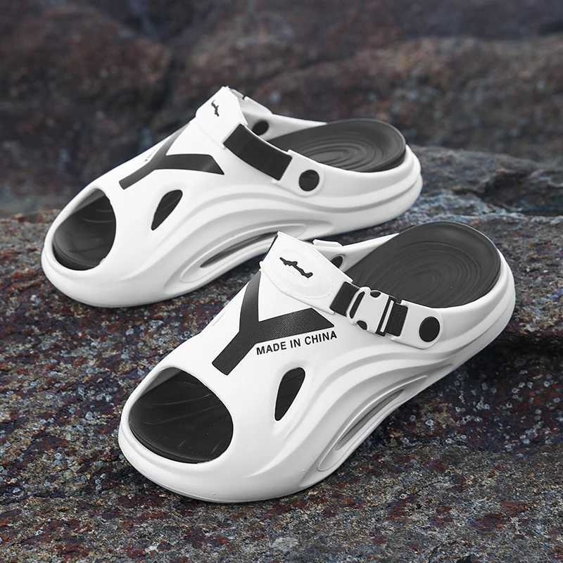 Mens Sandals Outdoor Thick Bottom Mens EVA Slippers Design Mens Soft Flip Casual Beach Mens Summer Sandals Y250320
