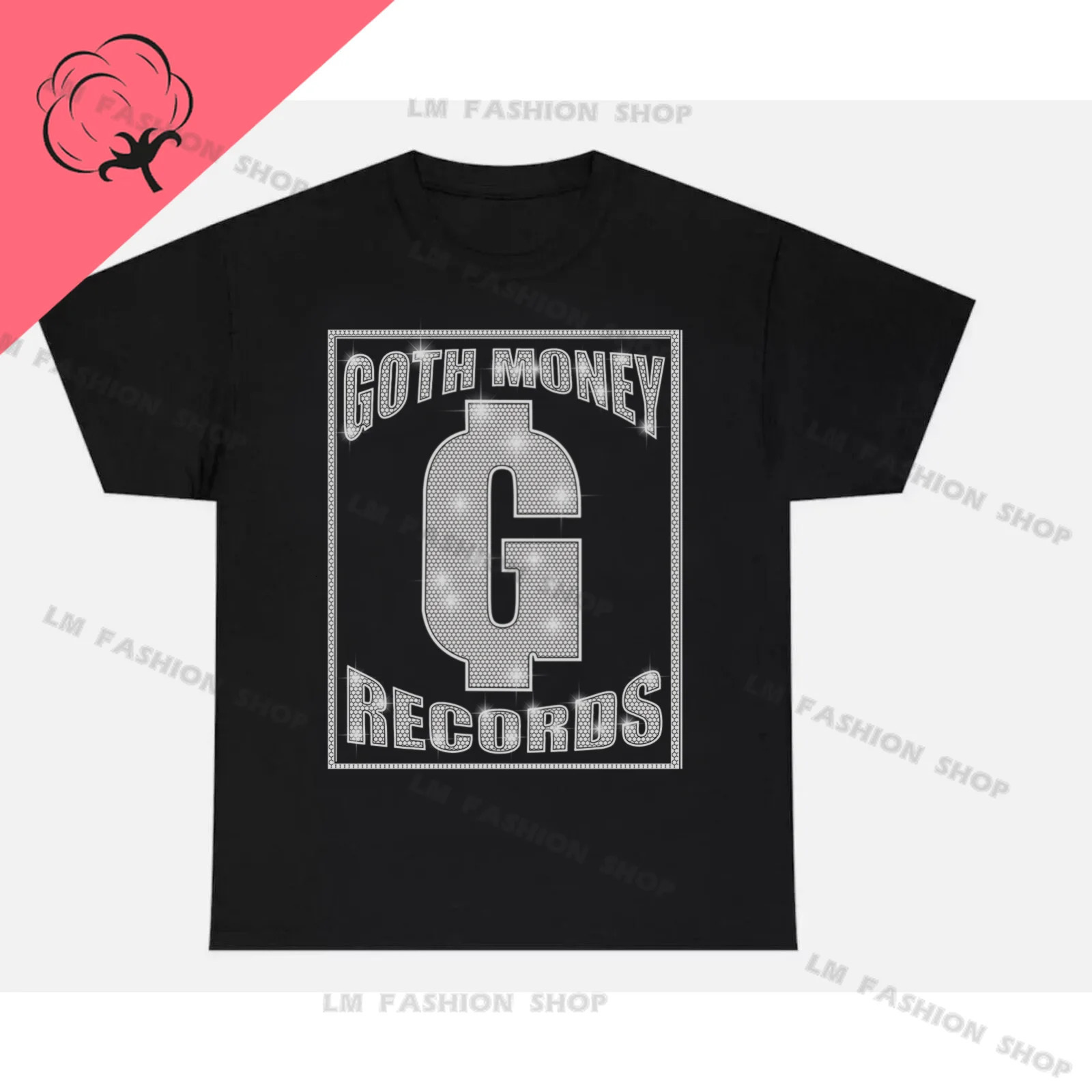 Goth Money Records Graphic TShirts Mens Clothing Short Sleeve Tops Cotton Tees Printed TShirt 250320
