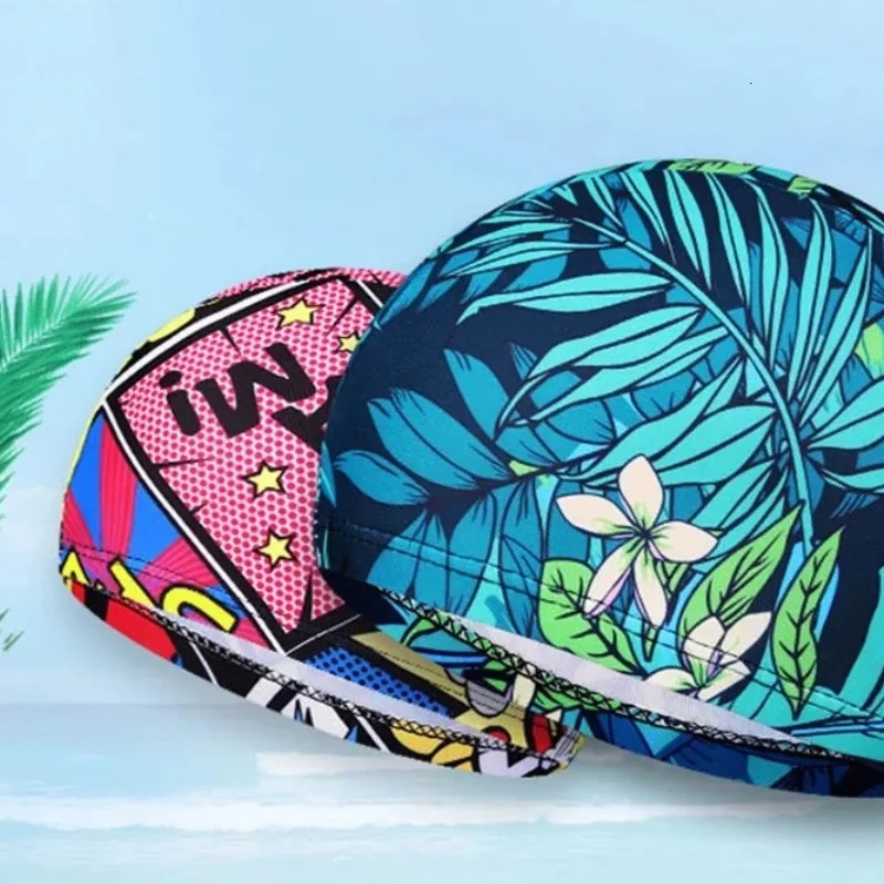 Nylon Swimming Cap fashion Printed Swimming caps for adults Breathable Swimming Cap Spring Cap Sports Accessory 250320