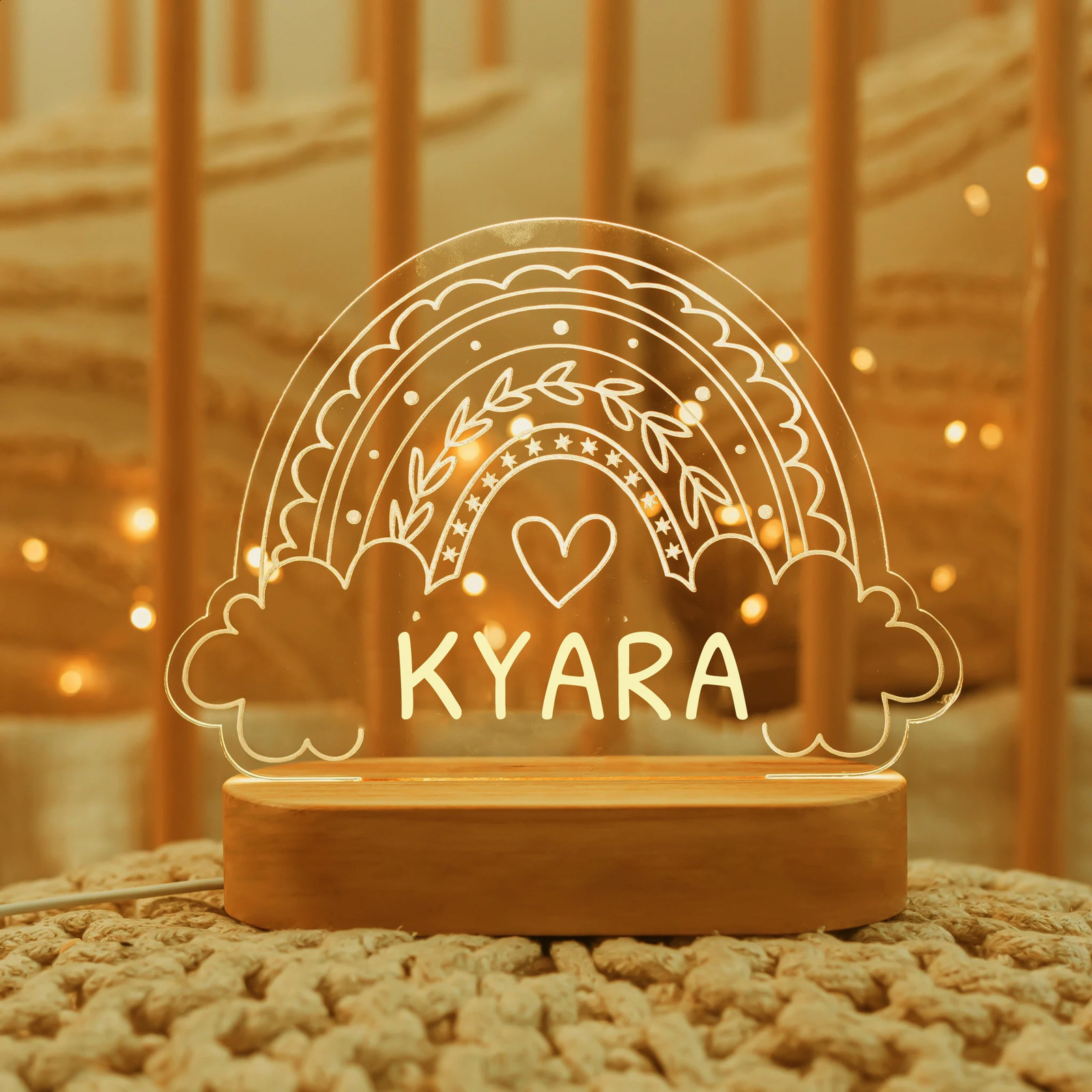 Custom Baby Kids USB Night Light Personalized Children Name Lamp Nursery born Bedroom Home Decoration Birthday Souvenir Gift 250319