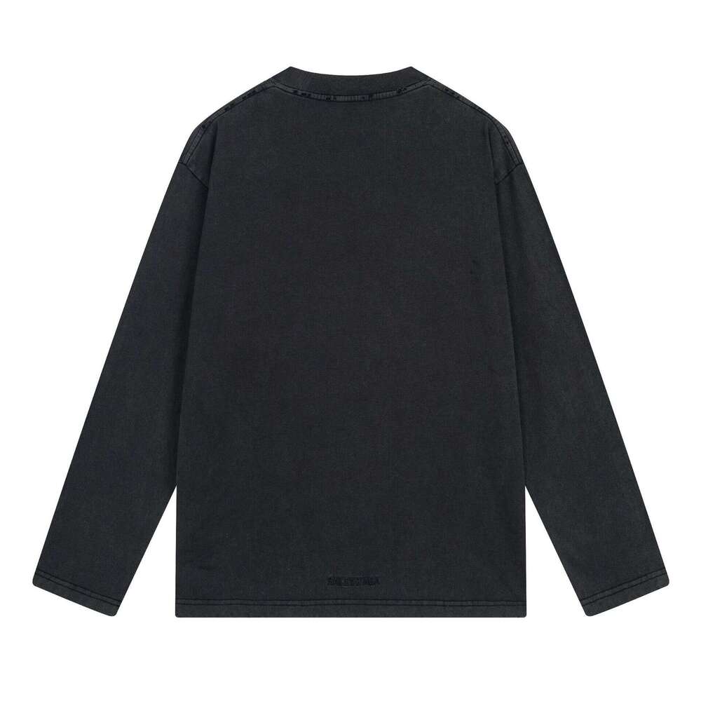 Trendy Brand Paris High Version B Home German Tank Vintage Figure Print Same Loose T-Shirt Long Sleeved
