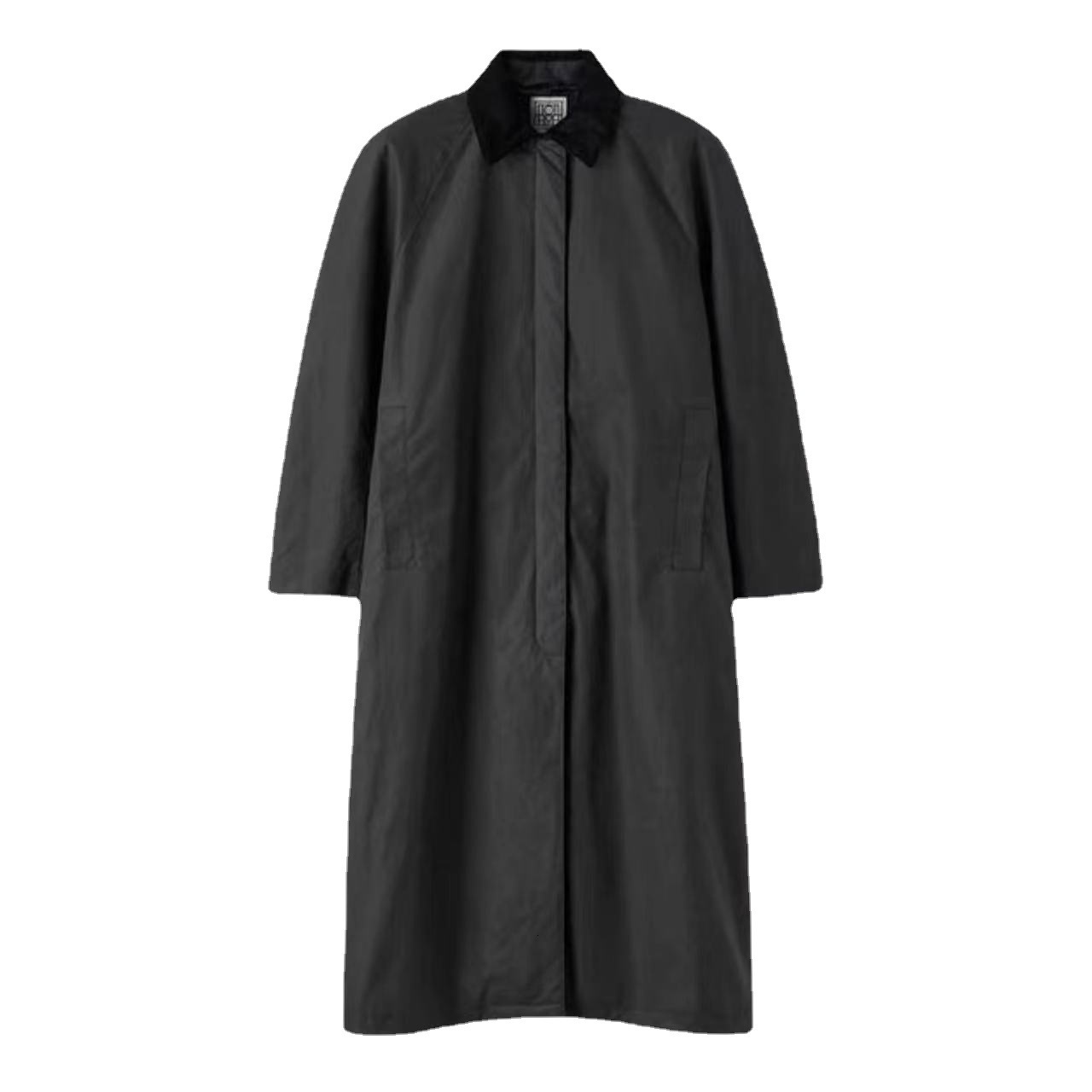 Nordic Swedish Totem workwear style A-line version medium long windbreaker silhouette clip cotton coat jacket women's clothing